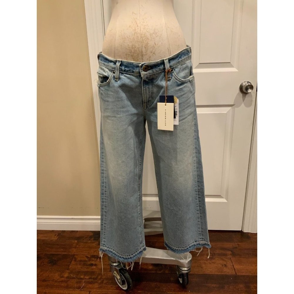 NWT - Simon Miller light wash cropped wide-leg jeans